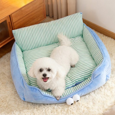 High Back Striped Color-Blocked Sofa Nest